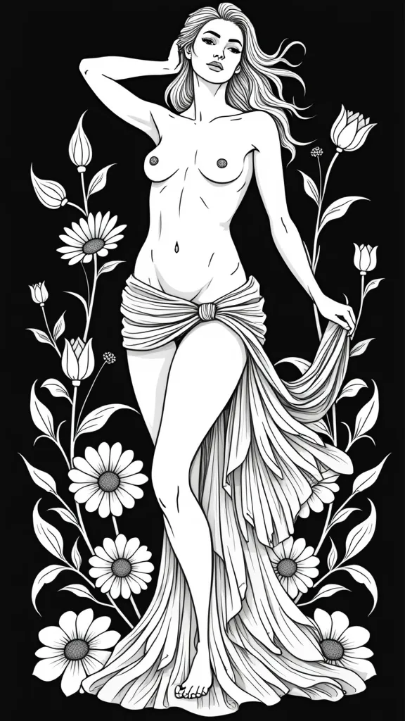 coloriages de femmes nues